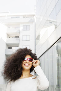 Portrait of teenage smiling girl