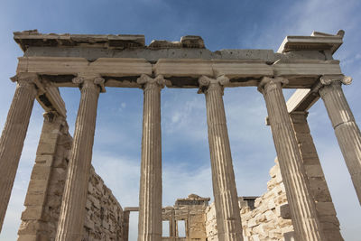 Low angle view of historical building against sky