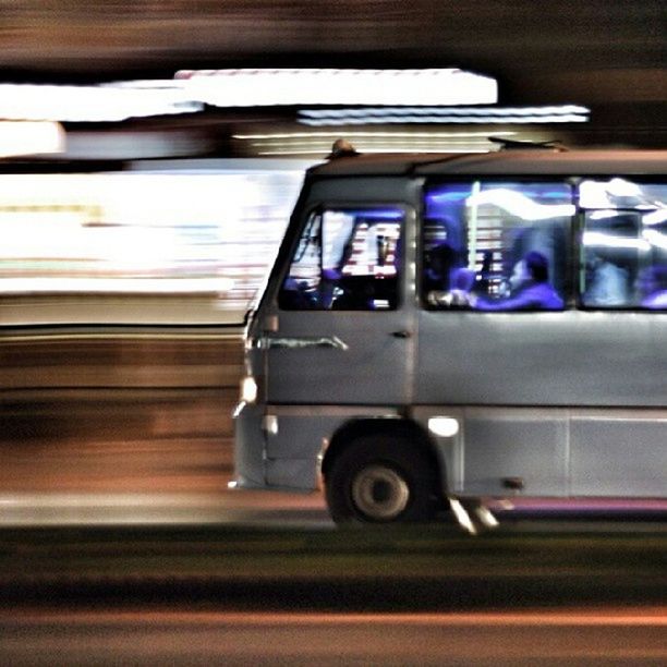 transportation, land vehicle, mode of transport, car, travel, road, street, on the move, blurred motion, stationary, vintage car, motion, reflection, vehicle, no people, truck, speed, day, side view, selective focus