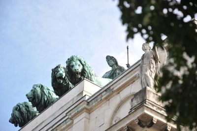 Low angle view of statue