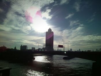 City at sunset