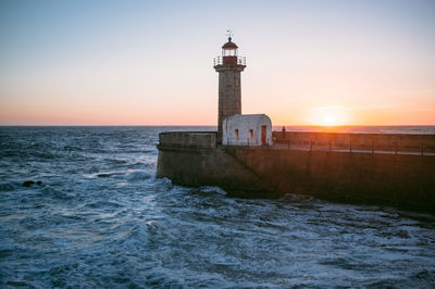 Lighthouse at sunset