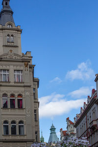 Low angle view of buildings in city