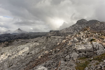 Steinernes meer, mountain landscape in bavaria, germany and austria in autumn