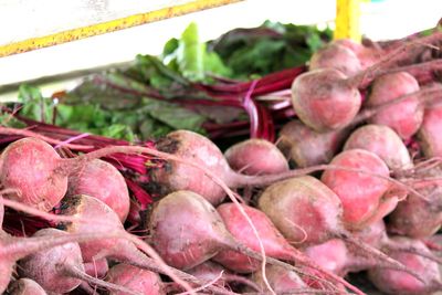 Close-up of vegetables for sale at market stall