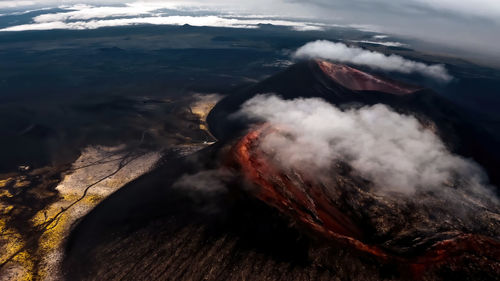 Volcanic eruption, lava, red hot lava flow, volcanoes nationalpark, usa, hawaii