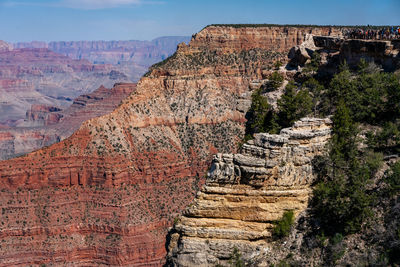 Rock formations on mountain