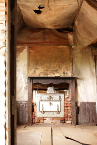 Interior of abandoned building