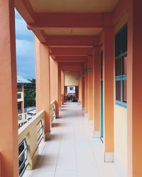 Empty corridor of building