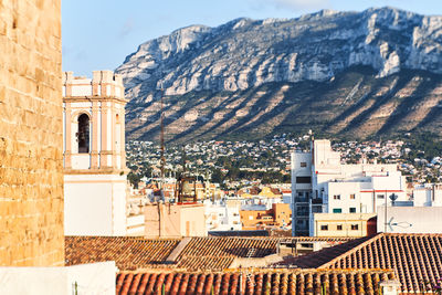 View of buildings in town