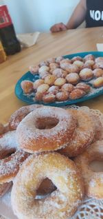 Close-up of cookies on table