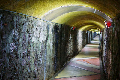 View of empty tunnel