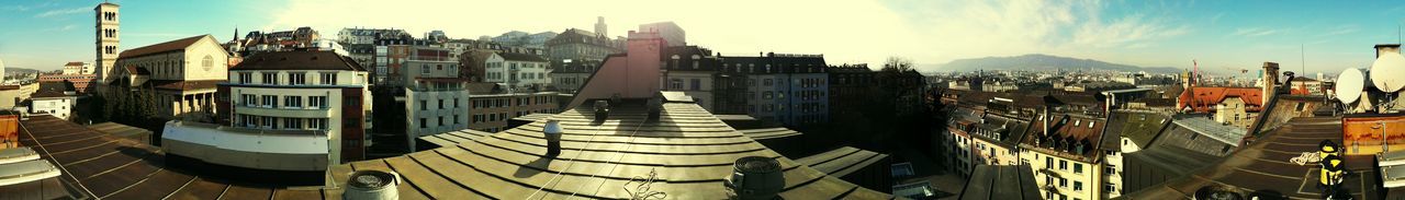 Panoramic view of city against sky