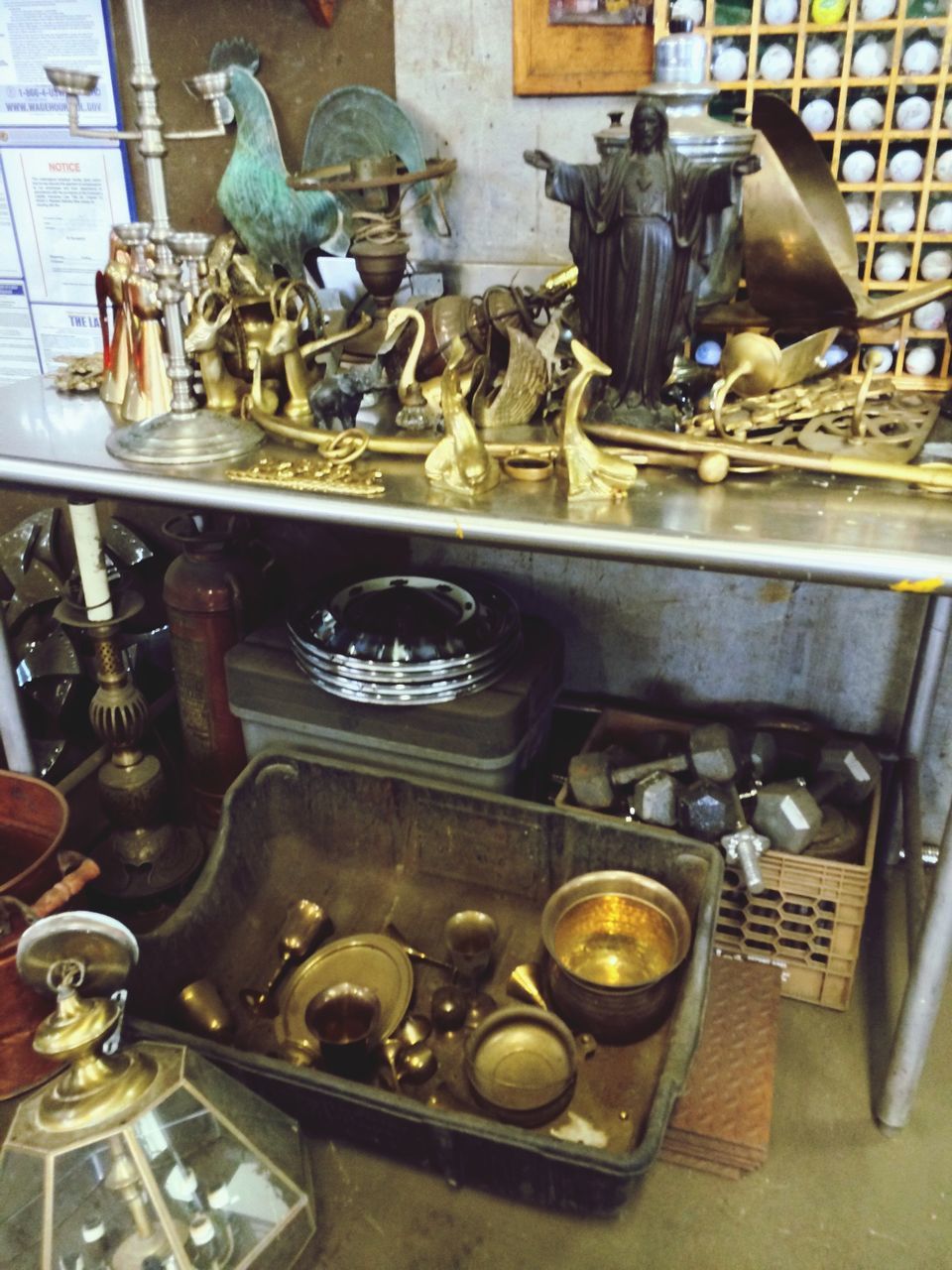 indoors, table, domestic kitchen, metal, still life, kitchen, food and drink, container, kitchen utensil, high angle view, preparation, wood - material, no people, shelf, antique, cooking, close-up, art and craft, variation, jar