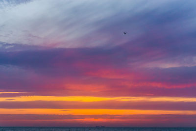 Low angle view of orange sky