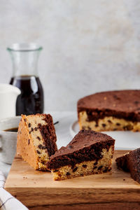 Close-up of cake on table