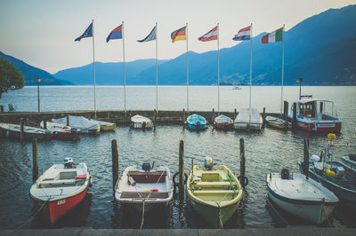 Boats in harbor