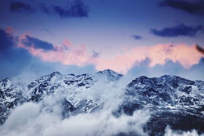 Scenic view of sea against sky during winter