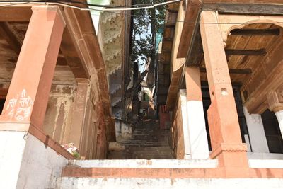 Low angle view of staircase in building