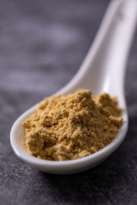 Close-up of food in bowl on table