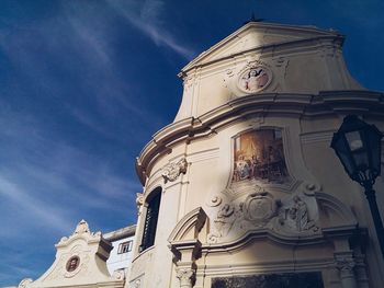 Low angle view of church against sky