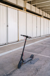 Bicycle parked in parking lot