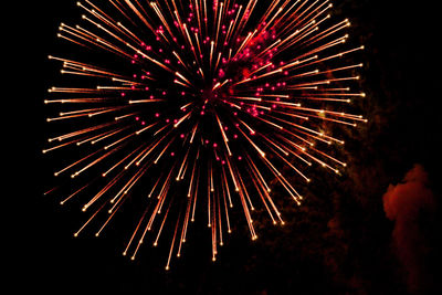 Low angle view of firework display