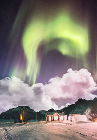 Scenic view of dramatic sky over land