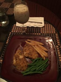 Close-up of food on table