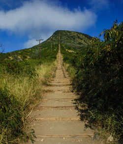 Dirt road passing through landscape