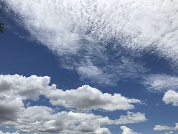 Low angle view of clouds in sky