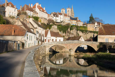 Semur-en-auxois, tourist town and remarkable heritage site, in auxois in burgundy in france