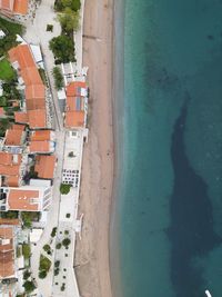 High angle view of sea