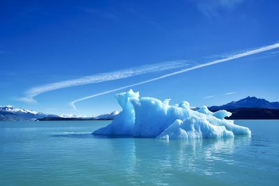 Scenic view of sea against sky during winter