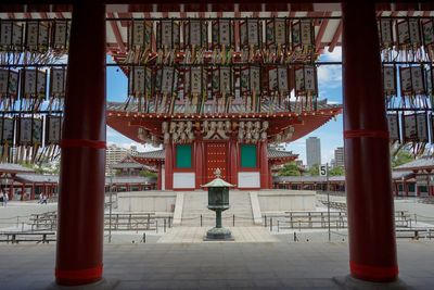 Interior of temple building