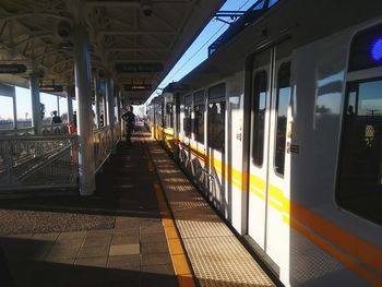 Railroad station platform