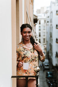 Portrait of a smiling young woman