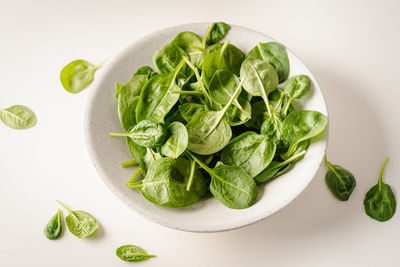 High angle view of salad in plate