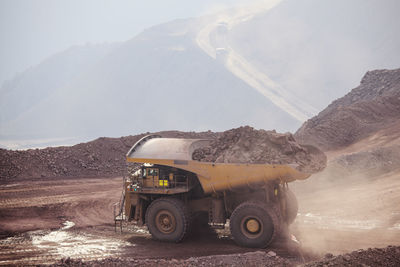 Mining activity, mining dump truck