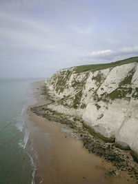 French cliff aerial across the english channel