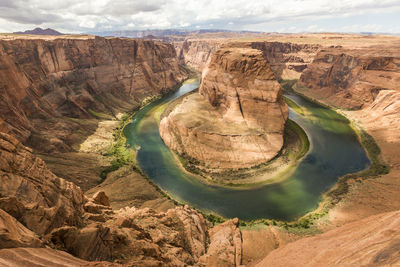 Aerial view of rock formations