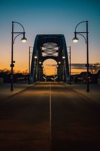 View of bridge at sunset