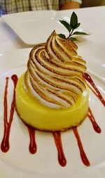 Close-up of cake on plate