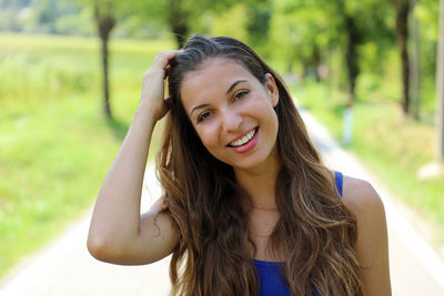 Portrait of a smiling young woman