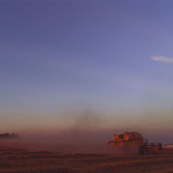 Scenic view of landscape at sunset