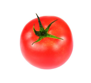 Close-up of tomato against white background