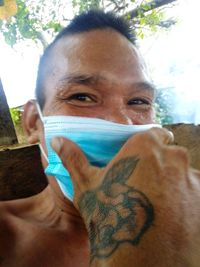 Close-up portrait of man