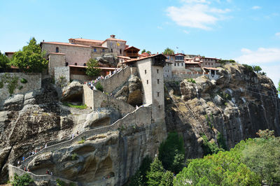 Monastery of great meteoron, the largest of the monasteries located at meteora ,greece