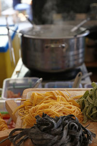 Close-up of food in kitchen