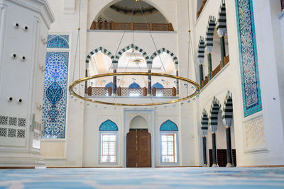 Interior of the new grand camlica mosque in uskudar, isnanbul